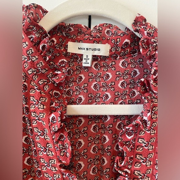 Max Studio, Boho Dress Red | Size Small - Picture 3 of 5